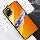 Maxbell Luxury Glass NEVER GIVE UP BE YOURSELF Phone Case for iPhone 11 6.1inch - Aladdin Shoppers