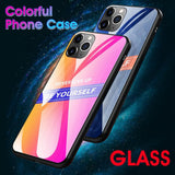 Maxbell Luxury Glass NEVER GIVE UP BE YOURSELF Phone Case for iPhone 11 6.5inch - Aladdin Shoppers