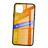 Maxbell Luxury Glass NEVER GIVE UP BE YOURSELF Phone Case for iPhone 11 6.5inch - Aladdin Shoppers