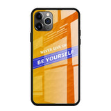 Maxbell Luxury Glass NEVER GIVE UP BE YOURSELF Phone Case for iPhone 11 6.5inch - Aladdin Shoppers