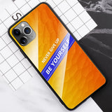 Maxbell Luxury Glass NEVER GIVE UP BE YOURSELF Phone Case for iPhone 11 6.5inch - Aladdin Shoppers
