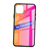 Maxbell Luxury Glass NEVER GIVE UP BE YOURSELF Phone Case for iPhone 11 NEW 5.8inch - Aladdin Shoppers