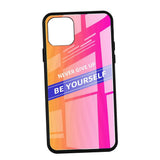 Maxbell Luxury Glass NEVER GIVE UP BE YOURSELF Phone Case for iPhone 11 NEW 5.8inch - Aladdin Shoppers