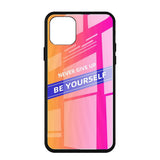 Maxbell Luxury Glass NEVER GIVE UP BE YOURSELF Phone Case for iPhone 11 NEW 5.8inch - Aladdin Shoppers