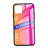 Maxbell Luxury Glass NEVER GIVE UP BE YOURSELF Phone Case for iPhone 11 NEW 5.8inch - Aladdin Shoppers