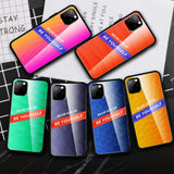 Maxbell Luxury Glass NEVER GIVE UP BE YOURSELF Phone Case for iPhone 11 NEW! 6.1inch - Aladdin Shoppers