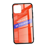 Maxbell Luxury Glass NEVER GIVE UP BE YOURSELF Phone Case for iPhone 11 NEW! 6.1inch - Aladdin Shoppers