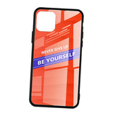 Maxbell Luxury Glass NEVER GIVE UP BE YOURSELF Phone Case for iPhone 11 NEW! 6.1inch - Aladdin Shoppers