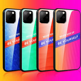 Maxbell Luxury Glass NEVER GIVE UP BE YOURSELF Phone Case for iPhone 11 NEW! 6.1inch - Aladdin Shoppers