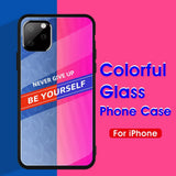 Maxbell Luxury Glass NEVER GIVE UP BE YOURSELF Phone Cover for iPhone 11 6.1inch - Aladdin Shoppers
