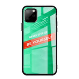 Maxbell Luxury Glass NEVER GIVE UP BE YOURSELF Phone Cover for iPhone 11 6.1inch - Aladdin Shoppers