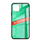 Maxbell Luxury Glass NEVER GIVE UP BE YOURSELF Phone Cover for iPhone 11 6.5inch - Aladdin Shoppers