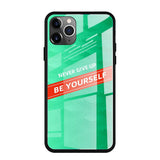 Maxbell Luxury Glass NEVER GIVE UP BE YOURSELF Phone Cover for iPhone 11 6.5inch - Aladdin Shoppers