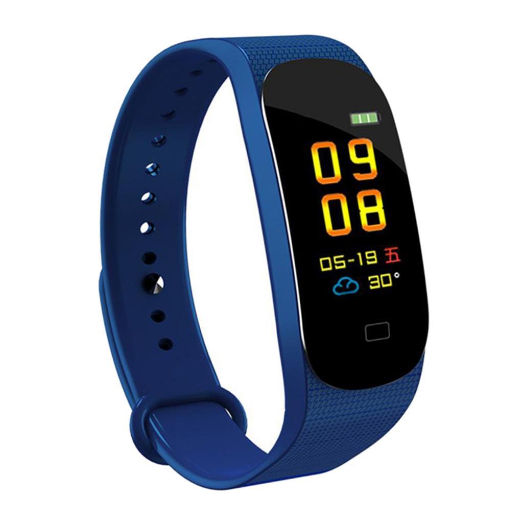 Maxbell M6 Smart Color Screen Bluetooth Bracelet Heart Rate Blood Pressure Deep Blue - Aladdin Shoppers