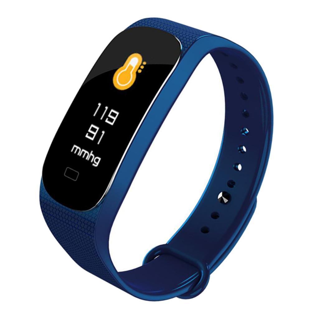 Maxbell M6 Smart Color Screen Bluetooth Bracelet Heart Rate Blood Pressure Deep Blue - Aladdin Shoppers