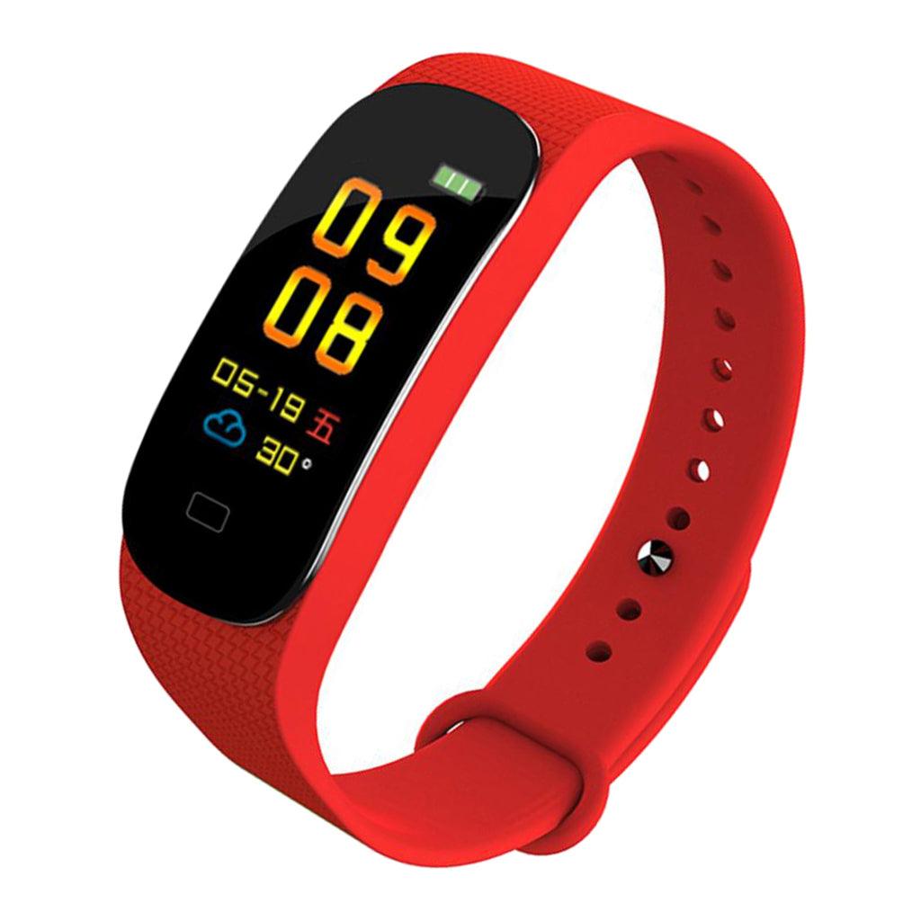 Maxbell M6 Smart Color Screen Bluetooth Bracelet Heart Rate Blood Pressure Red - Aladdin Shoppers