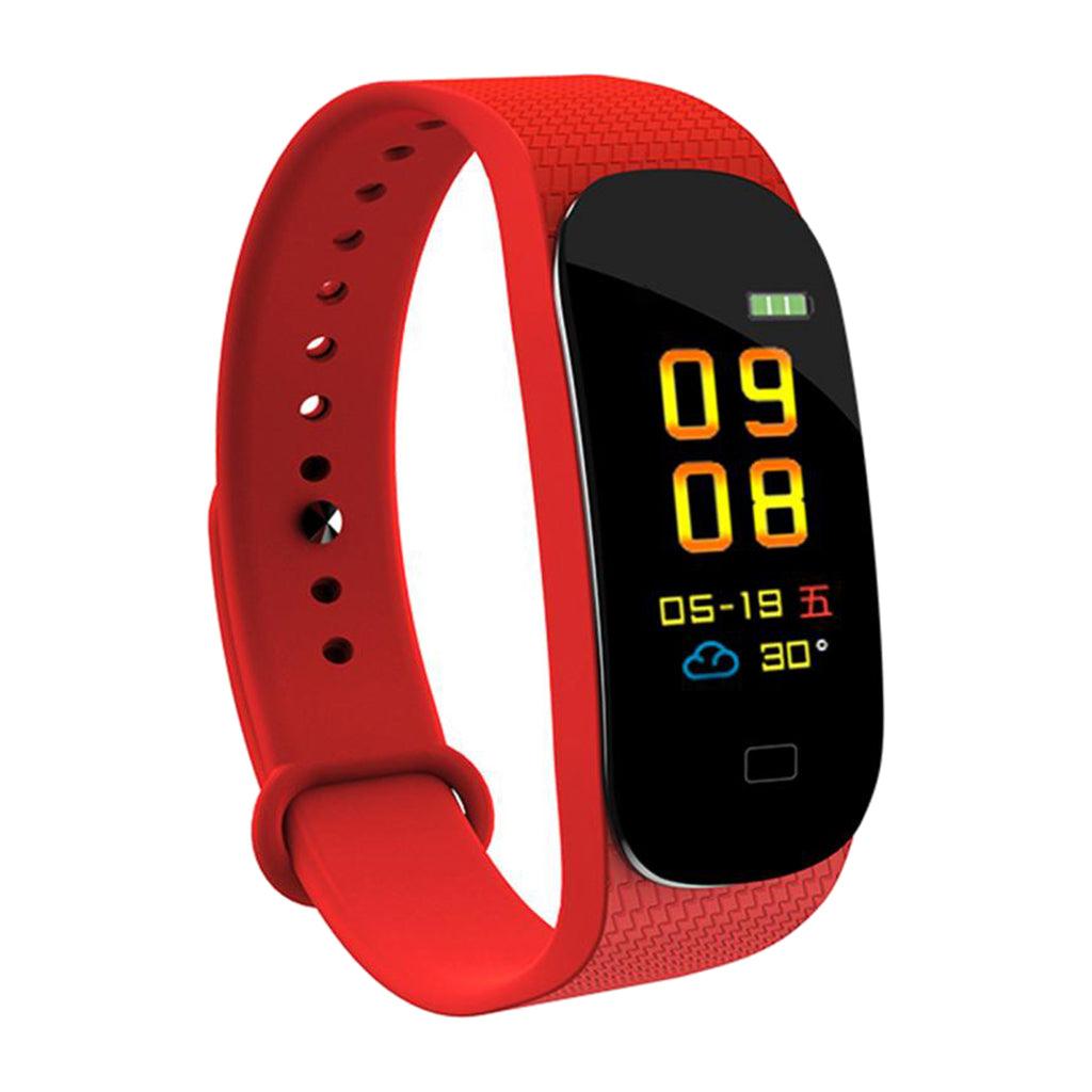 Maxbell M6 Smart Color Screen Bluetooth Bracelet Heart Rate Blood Pressure Red - Aladdin Shoppers