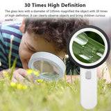 Maxbell Magnification 30X Round Lens Handheld Magnifier Glass White - Aladdin Shoppers