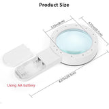 Maxbell Magnification 30X Round Lens Handheld Magnifier Glass White - Aladdin Shoppers
