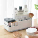 Maxbell Makeup Storage Box Organizer Makeup Display Brush Holder Bathroom Gray - Aladdin Shoppers