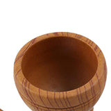 Maxbell Manual Garlic Press Pepper Condiment Bowl Mortar Grinder Base Wooden B - Aladdin Shoppers