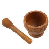 Maxbell Manual Garlic Press Pepper Condiment Bowl Mortar Grinder Base Wooden B - Aladdin Shoppers