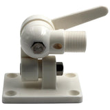 Maxbell Marine Boat Adjustable Ratchet Bracket Antenna Deck Mount Base Nylon White - Aladdin Shoppers
