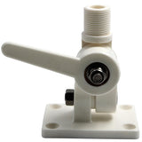 Maxbell Marine Boat Adjustable Ratchet Bracket Antenna Deck Mount Base Nylon White - Aladdin Shoppers
