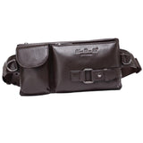 Maxbell Men Leather Pack Pocket Travel Waist Belt Bag Cell Phone Pouch Bag Coffee - Aladdin Shoppers