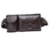 Maxbell Men Leather Pack Pocket Travel Waist Belt Bag Cell Phone Pouch Bag Coffee - Aladdin Shoppers