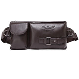 Maxbell Men Leather Pack Pocket Travel Waist Belt Bag Cell Phone Pouch Bag Coffee - Aladdin Shoppers