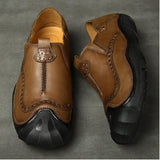 Maxbell Men Outdoor Casual Non Slip Lowtop Leather Shoes 39 Khaki - Aladdin Shoppers