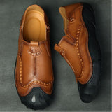 Maxbell Men Outdoor Casual Non Slip Lowtop Leather Shoes 40 Brown - Aladdin Shoppers