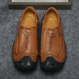 Maxbell Men Outdoor Casual Non Slip Lowtop Leather Shoes 40 Brown - Aladdin Shoppers