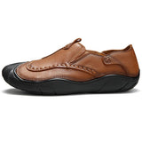 Maxbell Men Outdoor Casual Non Slip Lowtop Leather Shoes 40 Brown - Aladdin Shoppers