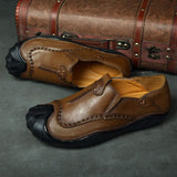 Maxbell Men Outdoor Casual Non Slip Lowtop Leather Shoes 40 Khaki - Aladdin Shoppers