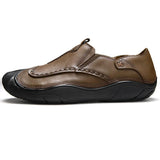 Maxbell Men Outdoor Casual Non Slip Lowtop Leather Shoes 40 Khaki - Aladdin Shoppers