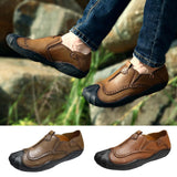 Maxbell Men Outdoor Casual Non Slip Lowtop Leather Shoes 40 Khaki - Aladdin Shoppers