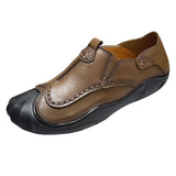 Maxbell Men Outdoor Casual Non Slip Lowtop Leather Shoes 40 Khaki - Aladdin Shoppers