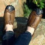 Maxbell Men Outdoor Casual Non Slip Lowtop Leather Shoes 41 Khaki - Aladdin Shoppers