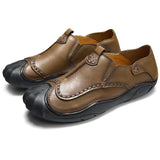 Maxbell Men Outdoor Casual Non Slip Lowtop Leather Shoes 42 Khaki - Aladdin Shoppers