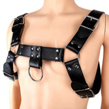 Maxbell Men's Adjustable Leather Body Chest Half Harness Belt O ring Buckle Strap - Aladdin Shoppers