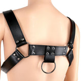 Maxbell Men's Adjustable Leather Body Chest Half Harness Belt O ring Buckle Strap - Aladdin Shoppers