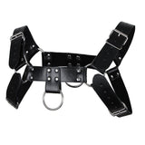 Maxbell Men's Adjustable Leather Body Chest Half Harness Belt O ring Buckle Strap - Aladdin Shoppers
