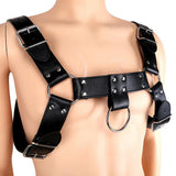 Maxbell Men's Adjustable Leather Body Chest Half Harness Belt O ring Buckle Strap - Aladdin Shoppers