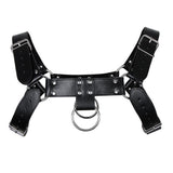 Maxbell Men's Adjustable Leather Body Chest Half Harness Belt O ring Buckle Strap - Aladdin Shoppers