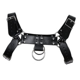 Maxbell Men's Adjustable Leather Body Chest Half Harness Belt O ring Buckle Strap - Aladdin Shoppers