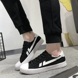 Maxbell Men's Canvas Shoes Low Cut Sneakers Lace Up Breathable Flat Shoes Black41 - Aladdin Shoppers