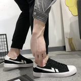 Maxbell Men's Canvas Shoes Low Cut Sneakers Lace Up Breathable Flat Shoes Black41 - Aladdin Shoppers
