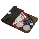 Maxbell Men Slim Credit Card Holder Faux Leather Wallet Coin Pocket Money Bag Dark Brown - Aladdin Shoppers